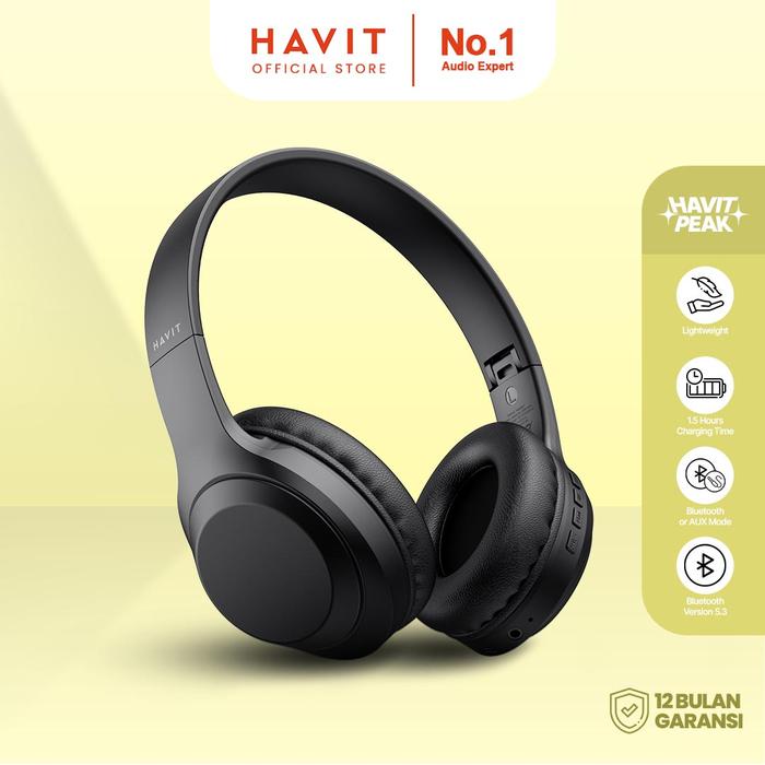 Gambar Havit H628BT Wireless Bluetooth Headphones Long Battery Life - Black dari Havit Indonesia Official Store undefined Tokopedia
