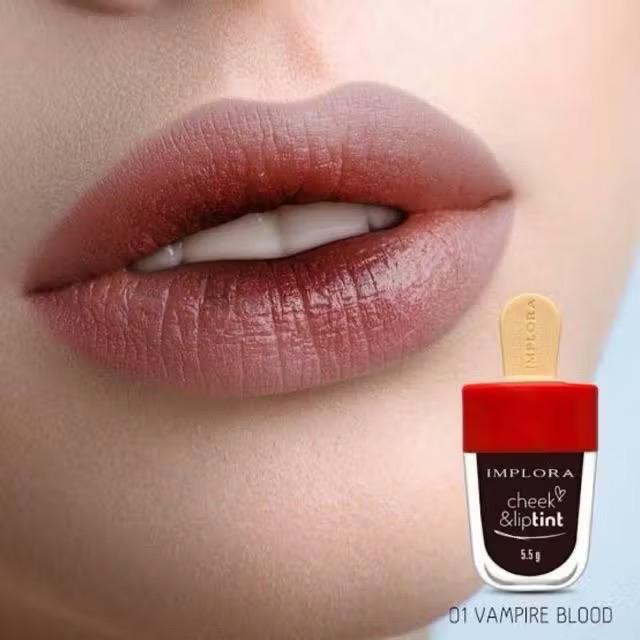 Gambar IMPLORA Cheek & Lip Tint ~ Liptint Implora Original IMPLORA ~ 100% ORIGINAL - 01 vampire bloo dari Timeless Beaute undefined Tokopedia