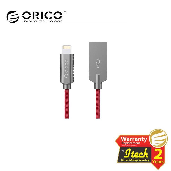 Gambar ORICO LTU-10 Lightning Data Cable - Merah dari SUPERMASSIVE INDONESIA undefined Tokopedia