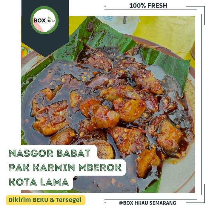 Gambar Babat gongso Pak Karmin Mberok kota lama makanan kuliner khas oleh-oleh semarang - Pedas, Nasgor Bbt Tlr dari Box Hijau undefined Tokopedia