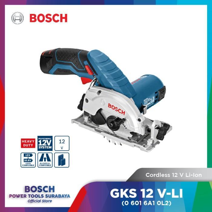Jual MESIN GERGAJI KAYU BOSCH GKS 12 V-LI CORDLESS CIRCULAR SAW