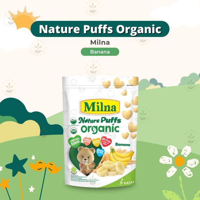 Gambar Milna Nature Puff Organic 15Gr - Makanan Mpasi Snack Bayi #Gratisongkir - Banana dari JAYOS TOKO undefined 5 Tokopedia