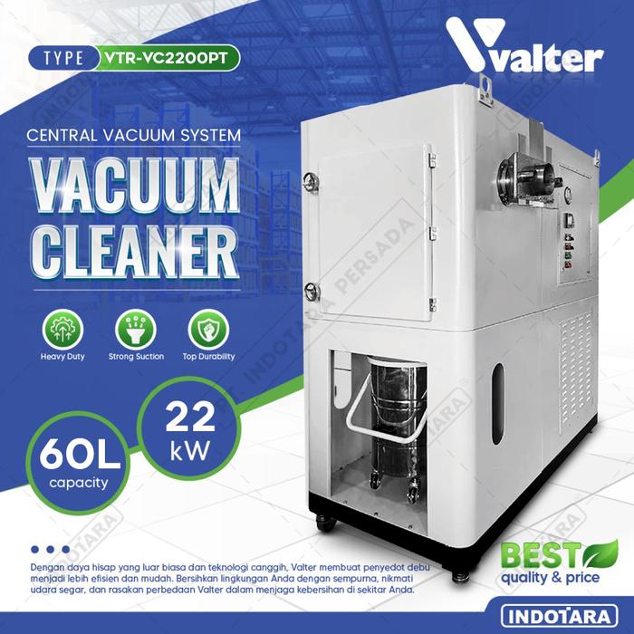 Gambar Industrial Vacuum Cleaner Wet & Dry Valter - PT Series (Central Vacuum System) - VTR-VC2200PT dari PT. Indotara Persada undefined Tokopedia