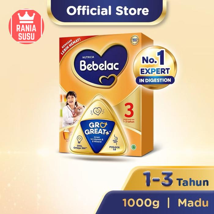 Gambar Bebelac 3 Vanila | Madu Susu Pertumbuhan Bubuk 1000 gr - MADU dari RANIA SUSU undefined Tokopedia