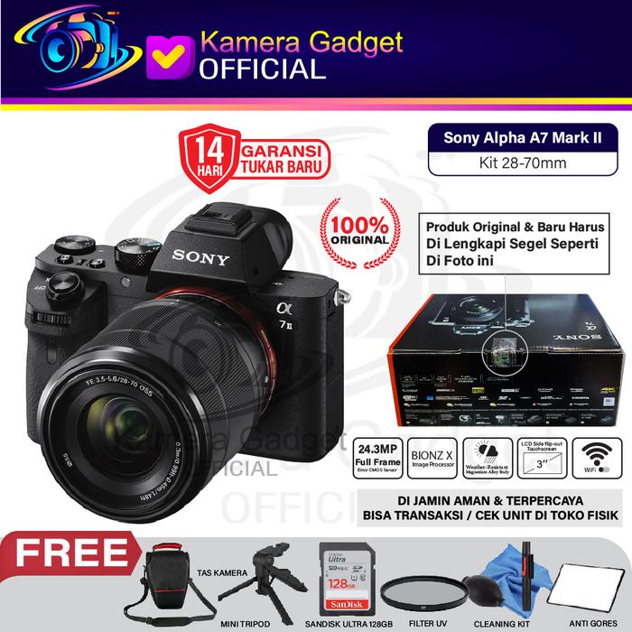 Gambar SONY ALPHA A7 II KIT 28-70MM - ALPHA 7 MARK II - A7II - A7 MARK 2 KIT - KIT 28-70MM, PAKET STANDARD dari Kamera Gadget Official undefined Tokopedia