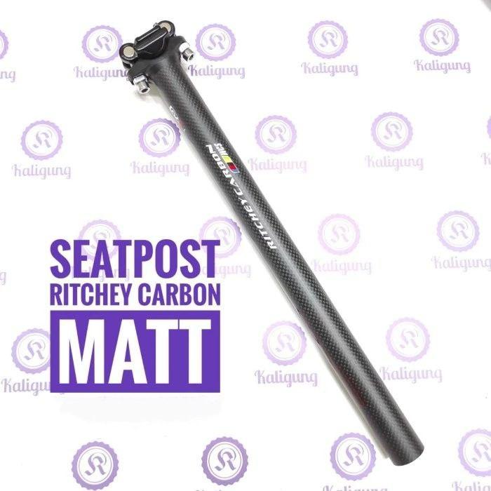 Gambar Seatpost RITCHEY Carbon Sepeda Roadbike XC MTB - Seat Post Bike - MATT, 27.2 x 380mm dari Kaligung Cycling Store undefined Tokopedia