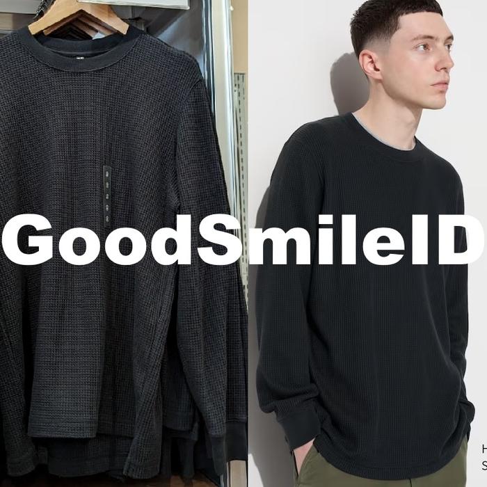 Gambar JASTIP Men T-Shirt Waffle Lengan Panjang Kaos Pria Sweater UNIQLO 2 - BLACK09, S dari GoodSmileID2 undefined Tokopedia