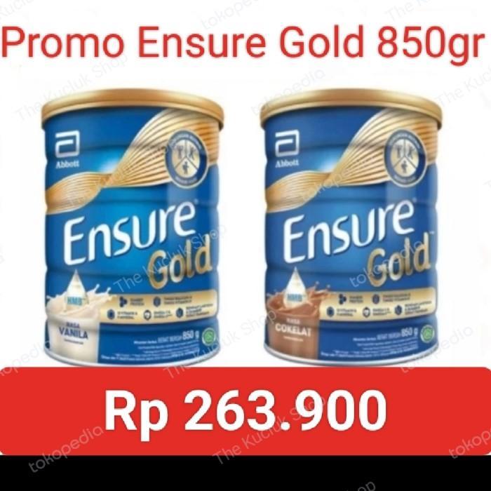 Gambar Susu Ensure Gold Susu Rendah Laktosa Vanila / Coklat 850 Gr 100% Original - 850 Gr Vanilla dari gifari29 undefined Tokopedia