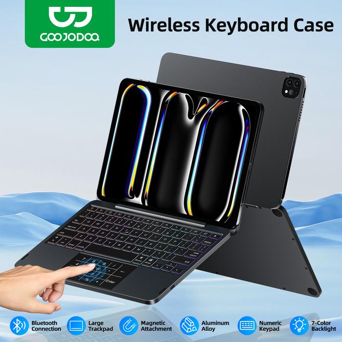 【極美品】GOOJODOQ WIRELESS KEYBOARD CASE Amazon.com: GOOJODOQ Magnetic Keyboard for iPad Air 11-inch (M2