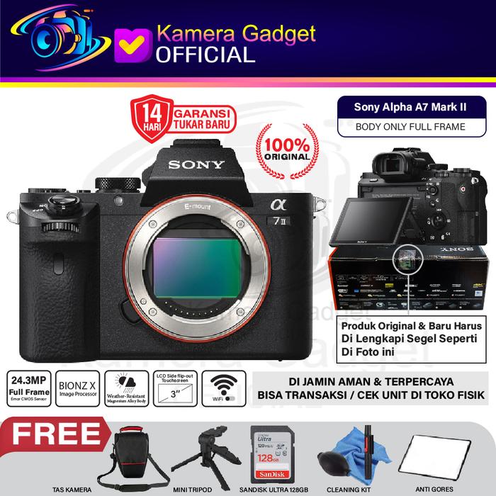 Gambar SONY ALPHA A7 II KIT 28-70MM - ALPHA 7 MARK II - A7II - A7 MARK 2 KIT - BODY ONLY, PAKET STANDARD dari Kamera Gadget Official undefined Tokopedia