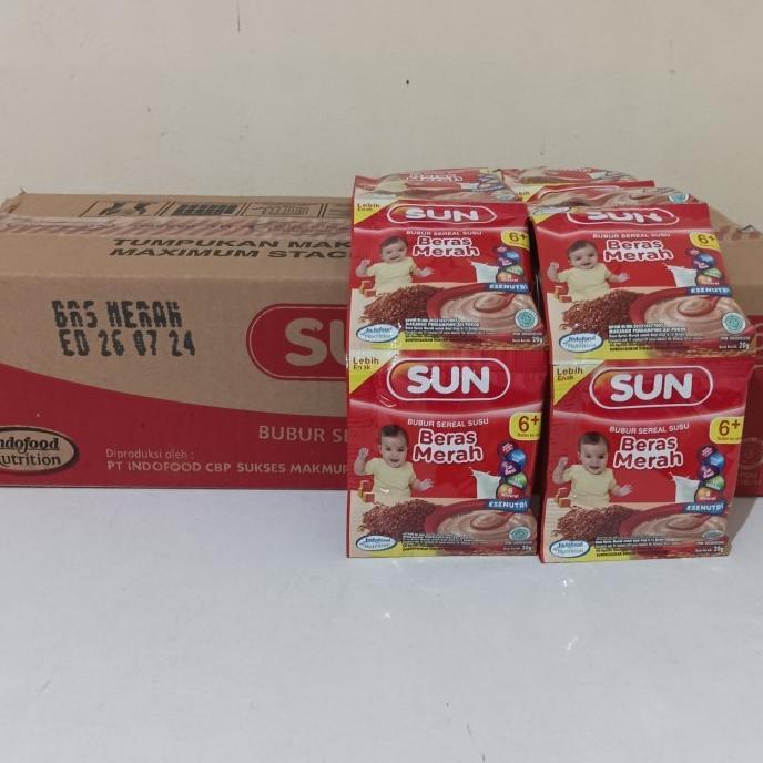 Gambar Bubur Sun Beras Merah Ekonomis 120 Gr / 1 Dus / 24 Pcs - 20gr / 80 pcs dari vinsonStore undefined Tokopedia