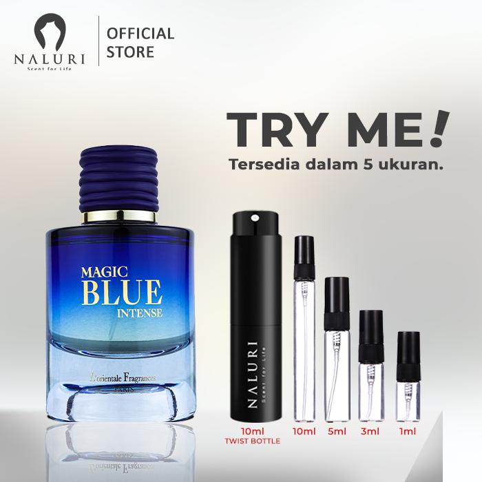 Gambar TRY ME L' Orientale Fragrance Magic Blue Intense EDP for Men - 1ML dari Naluri Parfum Store undefined Tokopedia