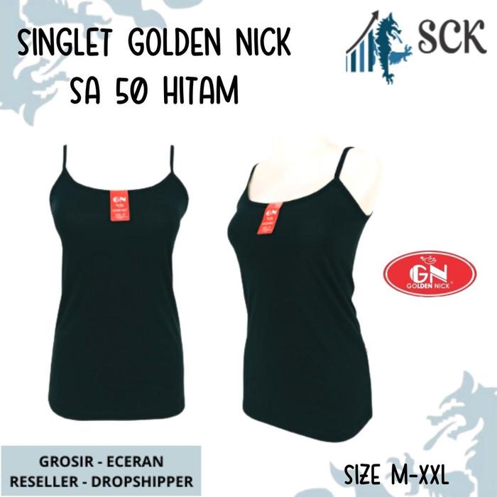 Gambar MURAH Tank Top GOLDEN NICK SA 5 HITAM / Singlet Olahraga Yoga Fitness Aerobik / Kaos Dalam Wanita Tali Kecil - sckmenwear GROSIR - L dari neonstart undefined Tokopedia
