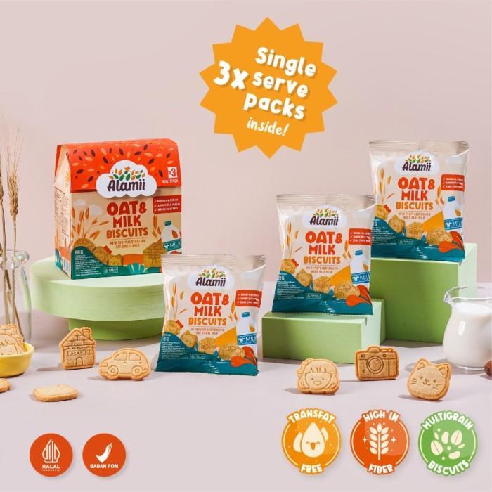 Gambar Terlaris Alamii Multigrain Biscuit 60G (3 Bags X 20G) / Snack Anak Ori - Oat&Milk dari Baby Stev undefined Tokopedia
