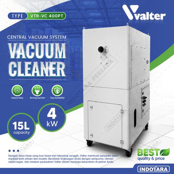 Gambar Industrial Vacuum Cleaner Wet & Dry Valter - PT Series (Central Vacuum System) - VTR-VC400PT dari PT. Indotara Persada undefined Tokopedia