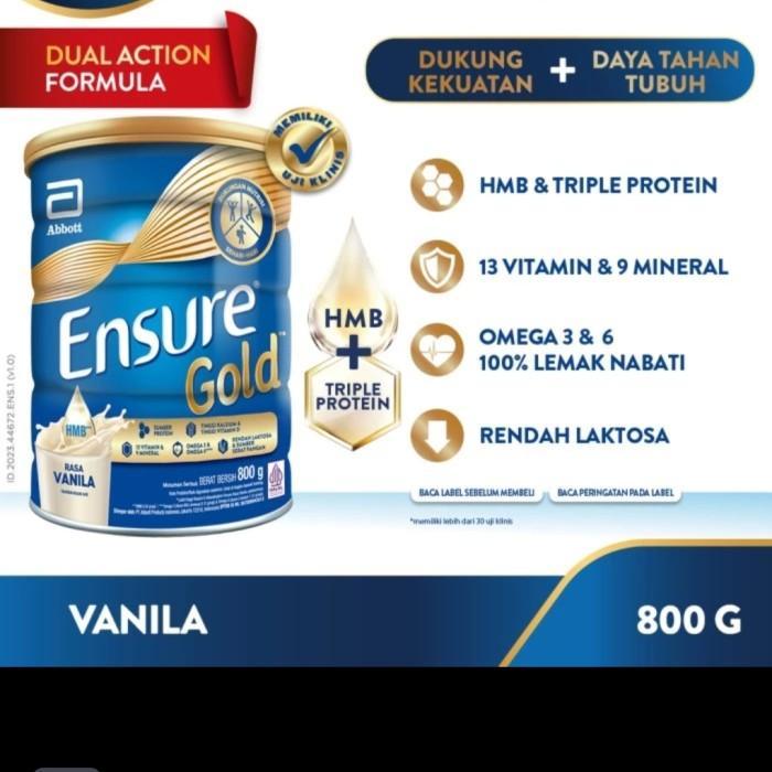 Gambar Susu Susu Ensure Gold Hmb Vanilla 800 Gr 100% Original - 850 gr dari gifari29 undefined Tokopedia