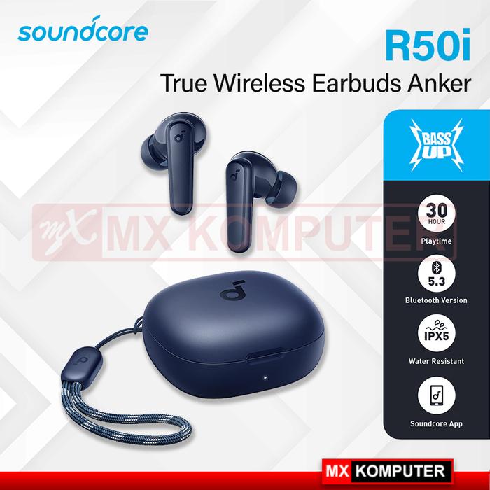 Gambar True Wireless Earbuds Anker Soundcore R50i - Biru dari MXKomputer_NEW undefined Tokopedia