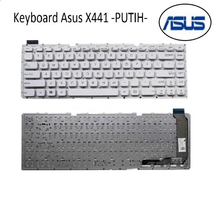 Gambar Keyboard laptop X441 Series X441S X441U A441 X441B Hitam Putih Silver - WHITE dari Cipta Perkasa Computer Malang undefined Tokopedia