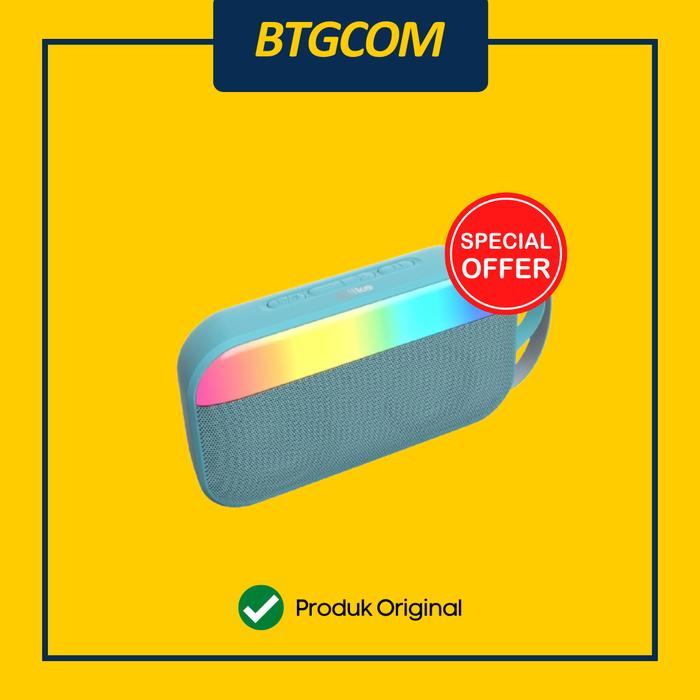 Gambar SPEAKER PORTABLE OLIKE SF4 WIRELESS BLUETOOTH TWS STEREO MODE WITH RGB LIGHTNING - Biru Muda dari btgcom undefined Tokopedia