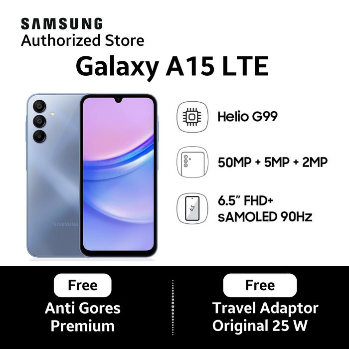 Gambar Samsung Galaxy A15 LTE 8/256GB - Kuning, Kamera 48MP - Bluetooth - Blue, 256GB dari samsung.mhi undefined Tokopedia