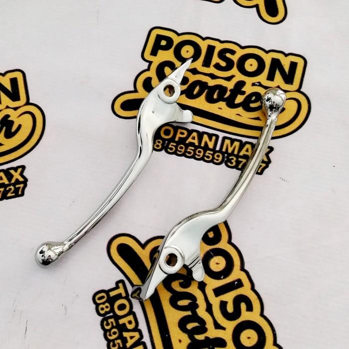 Gambar tuas rem / handle rem standar original chrome yamaha Nmax old / Nmax new / Nmax neo / Nmax turbo / Aerox alpha /Aerox turbo dari POISON SCOOTER undefined Tokopedia