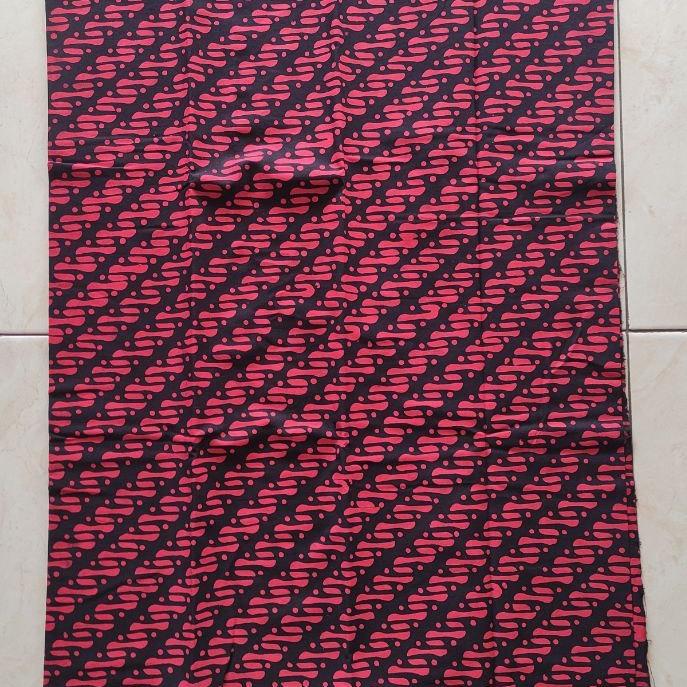 Gambar KAIN BATIK CAP HALUS HOMEMADE 2 METERAN DASAR MERAH - Motif 1 dari Berkah Turah Store undefined 3 Tokopedia