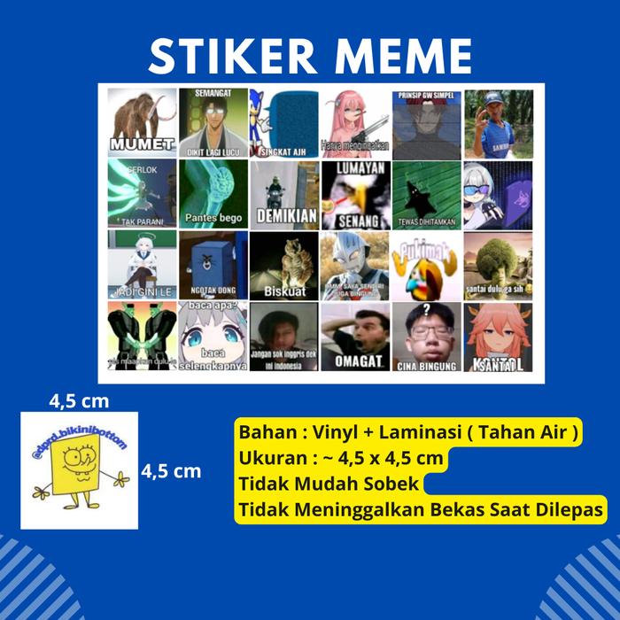 Gambar Stiker meme random V3 24 pcs dari Dprd.bikinibottom undefined Tokopedia