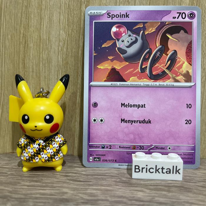 Gambar Kartu Pokemon TCG Spoink sv1a 036/073 C / Grumpig 037/073 U Hantaman Triplet - Spoink dari bricktalk undefined 4 Tokopedia