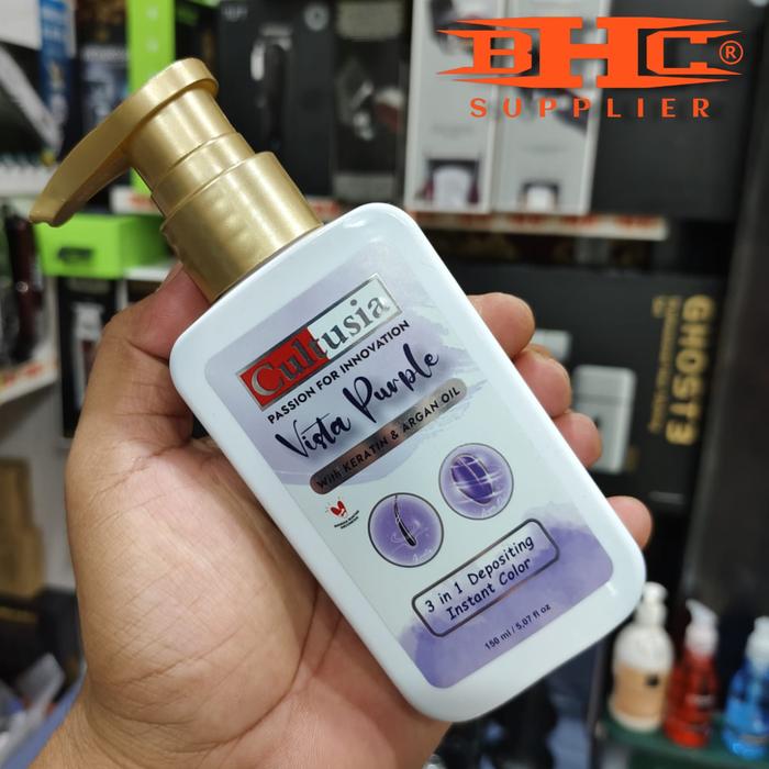 Gambar Cultusia Instan Color Pewarna Rambut Dye Cat 3 in 1 Depositing Instant Color - Cat Rambut Permanen 150ml - Vista Purple dari HERBAL_LIKE undefined Tokopedia