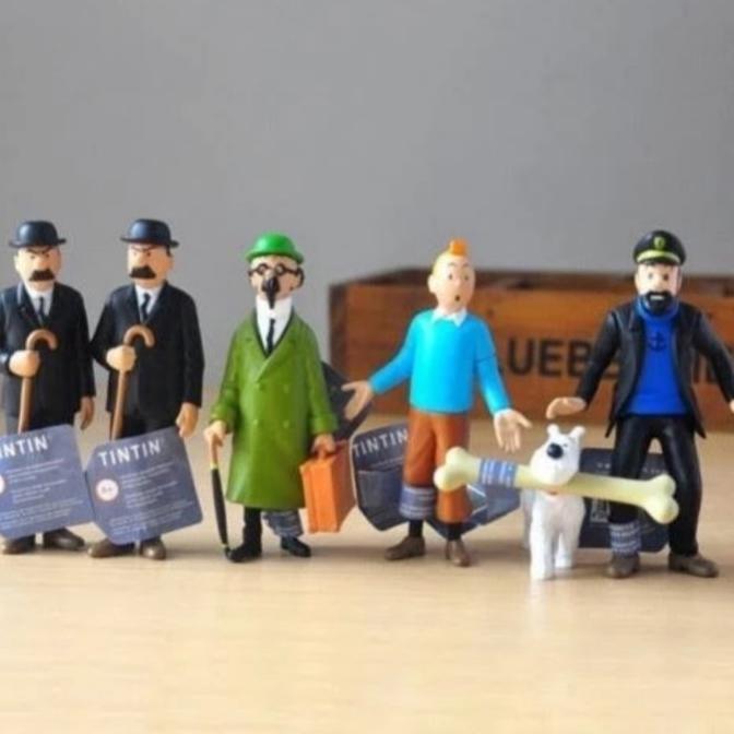 Gambar Action Figure The Adventure of Tintin set of 6pcs - Seri#A dari bersipama fashion6 undefined Tokopedia