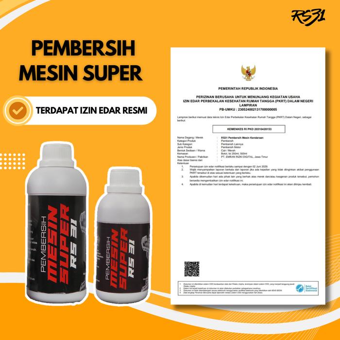 Gambar PEMBERSIH KERAK BLOK MESIN MOTOR, MOBIL 500 ML | ENGINE DEGREASER dari RS31 OFFICIAL undefined Tokopedia