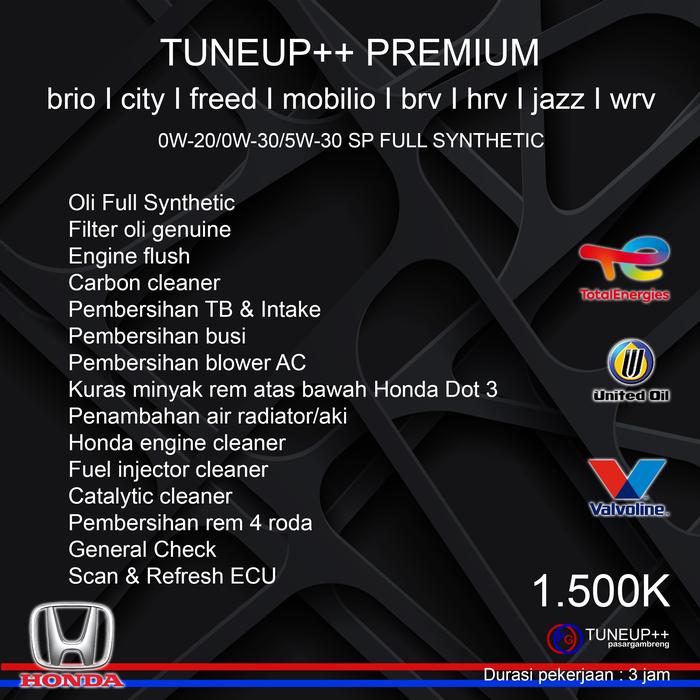 Gambar Paket Servis Mobil Premium Honda Brio City Freed Mobilio BRV HRV Jazz - Premium 1 dari Pasar Gambreng Tune Up undefined Tokopedia