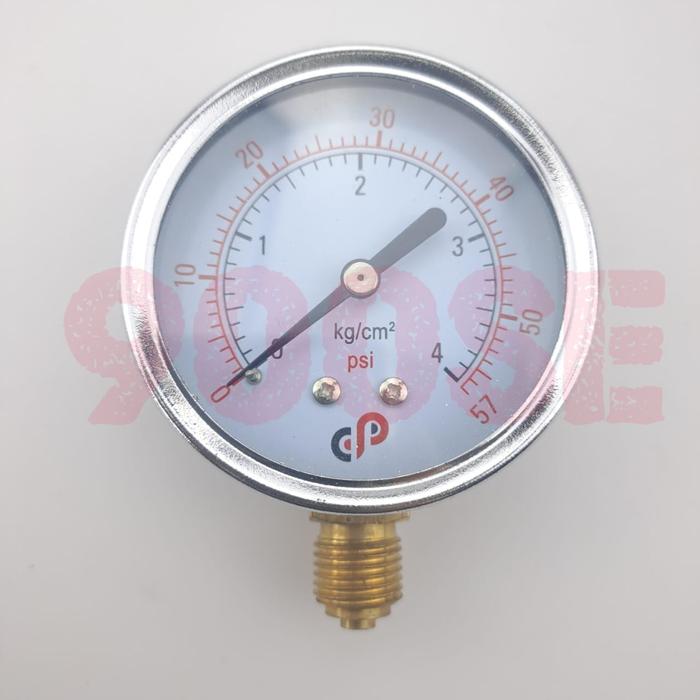 Gambar Pressure Gauge CP Menometer Boiler Setrika Uap 4 6 10 16 25 60 BAR PSI KG / Alat Ukur Tekanan - 4 Bar dari 900SE TEKNIK undefined Tokopedia
