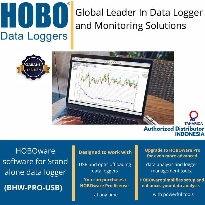 Gambar HOBOware Software for Stand-alone Data Loggers BHW-PRO-USB dari Raya Stock undefined Tokopedia