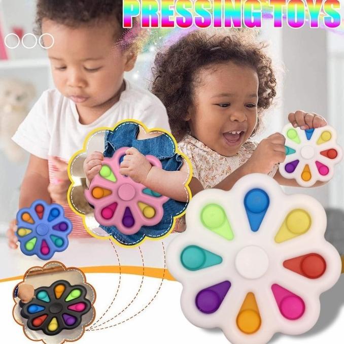 Gambar Mini Dimple Digit Spinner / Mini Dimpel Flower / Fidget/ Stress Toys - Biru dari askabsf fashion6 undefined Tokopedia