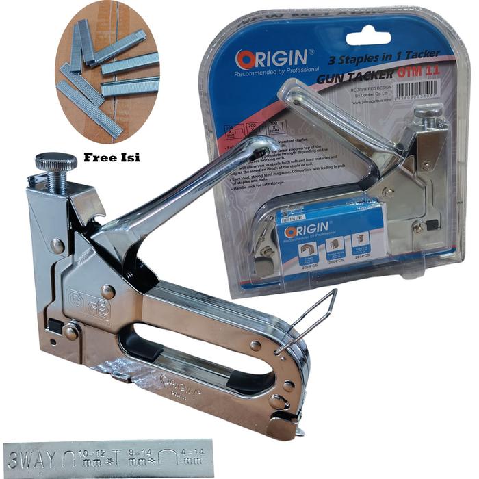 Gambar staples tembak Origin tracker jok motor steples jok staple gun 3 in1 dari Warung Mesin Jakarta undefined Tokopedia