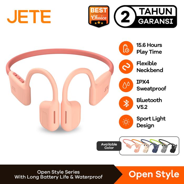 Gambar Jete Open Style Headset Bluetooth IPX4 - Garansi 2 Th - Black dari Vertix Gadget Semarang undefined Tokopedia