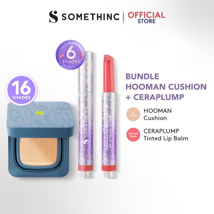 Gambar SOMETHINC [2 PCS] Ceraplump Tinted Lip Balm SPF25 PA++++ + HOOMAN Breathable Cushion Cover SPF 35 PA++++ - N02 Charlotte, 03 Pecan dari Somethinc undefined Tokopedia
