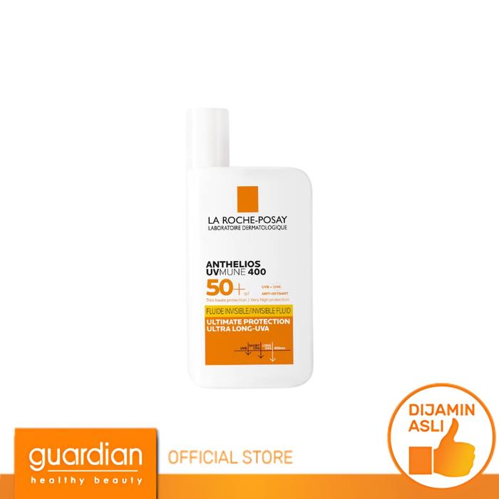 Gambar La Roche Posay Anthelios UVMune 400 Invisible Fluid SPF50+ PA++++ 50ml dari Guardian Official Store undefined Tokopedia