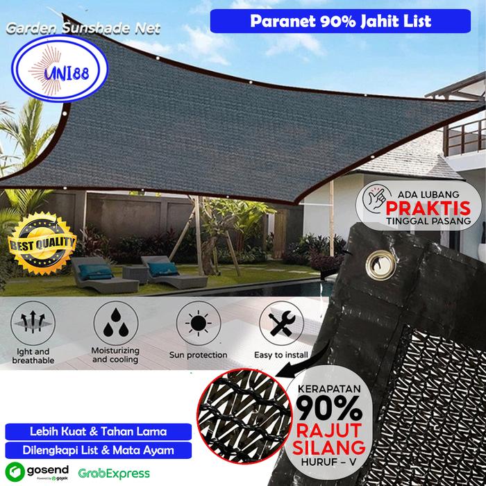 Gambar Paranet 95 Persen Anti UV / Jaring Paranet Anti Hujan / Paranet 90% Grade A / Jaring Peneduh Tanaman / Jaring Shading Paranet / Paranet Jaring Taman 90 / Paranet List Terpal Mata Ayam / Paranet Lebar 1 2 3 4 5 Meter Jahit Pinggir - 90% Grade A, 1m x 2m dari uni88shop undefined Tokopedia