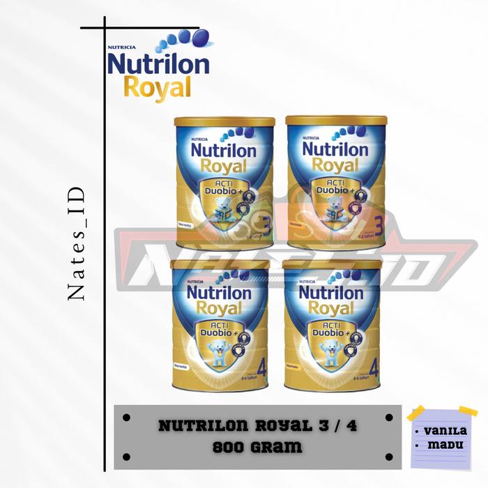 Gambar Nutrilon Royal 3 / 4 Vanila / Madu 800gr Susu Pertumbuhan Anak Vanilla / Honey 800 g gr gram - Vanila, Tahap 3 dari NatesID undefined Tokopedia