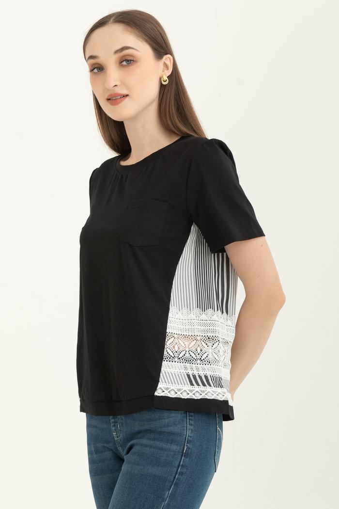 Gambar *Ready Stok* SISTER'S - Atasan Kaos Kombi Katun C4948 (CAP) - Hitam, M dari Sisters Fashion Group undefined Tokopedia