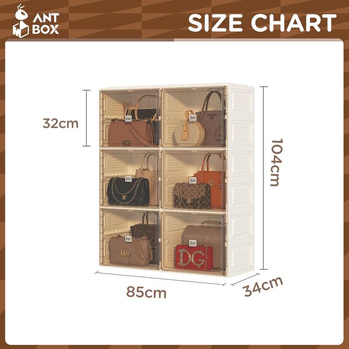 Gambar ANTBOX Lemari Sepatu Tertutup Untuk 16-40 Pasang Sepatu Mudah Dirakit - 6BOX dari ANTBOX Official Store undefined Tokopedia