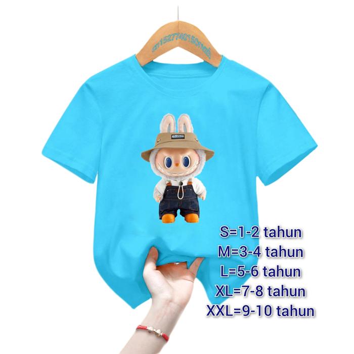 Gambar Kaos atasan anak perempuan/pakaian anak perempuan umur 1-10 tahun - Biru, S dari Fimi olshop undefined Tokopedia