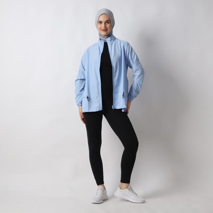 Gambar HIA Everywear Ajwa Jacket Olahraga Wanita Bahan Parasut Warna Biru - 3XL dari HIA EveryWear undefined Tokopedia