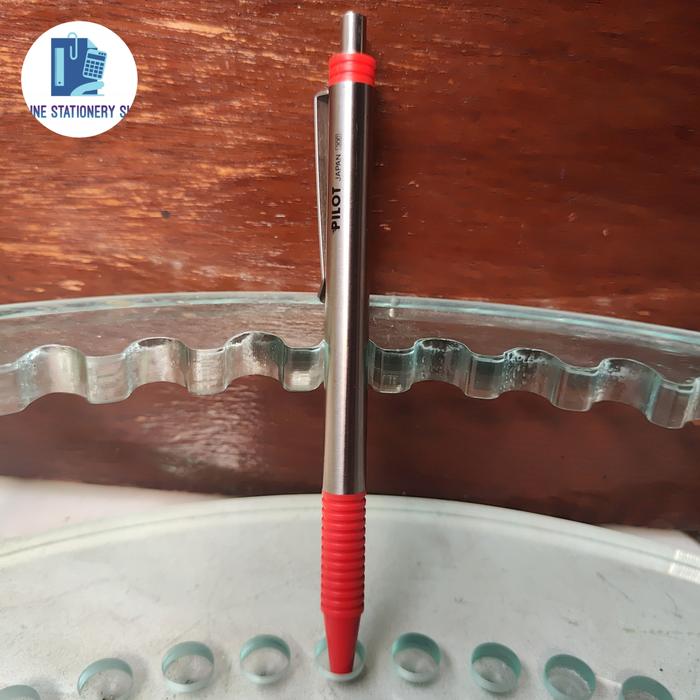 Gambar Pilot Ballpoint Stainless Original Japan - Merah dari Online Stationery Shop undefined Tokopedia
