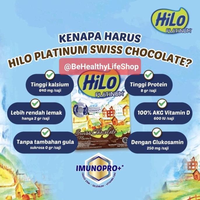 Gambar Siap Kirim Susu Hilo Platinum Swiss Chocolate Isi 12 Sachets @35Gr dari Gikidall56 undefined Tokopedia