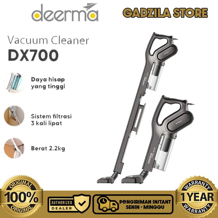 Gambar DEERMA DX700 2in1 Vacuum Cleaner Portable Handheld Rotary Vakum Penghisap Debu Tungau Lantai Sofa - Hitam dari GADZILA STORE undefined Tokopedia