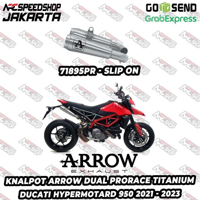 Gambar Knalpot Arrow Exhaust DUAL PRORACE PRO RACE TITANIUM DUCATI HYPERMOTARD950 HYPERMOTARD 950 2021 - 2023 Slip On / Slip On + Decat - SLIP ON dari Arcspeedshop Jakarta undefined Tokopedia