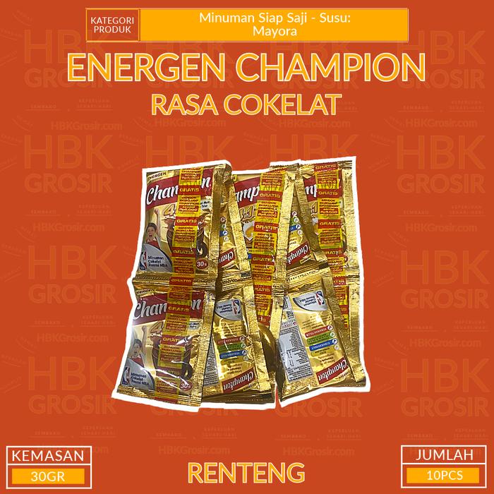 Gambar Energen Champion Rasa Cokelat 30GR FREE SENDOK - RENTENG dari HBKGrosir undefined Tokopedia